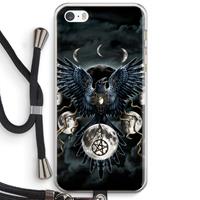 CaseCompany Sinister Wings: iPhone 5 / 5S / SE Transparant Hoesje met koord