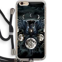 CaseCompany Sinister Wings: iPhone 6 PLUS / 6S PLUS Transparant Hoesje met koord