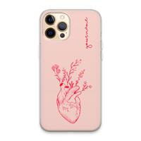 CaseCompany Blooming Heart: iPhone 13 Pro Max Transparant Hoesje