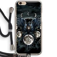 CaseCompany Sinister Wings: iPhone 6 / 6S Transparant Hoesje met koord