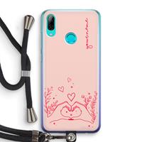 CaseCompany Love is in the air: Huawei P Smart (2019) Transparant Hoesje met koord