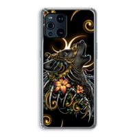 CaseCompany Huilende Wolf: Oppo Find X3 Transparant Hoesje