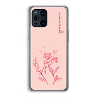 CaseCompany Giving Flowers: Oppo Find X3 Transparant Hoesje