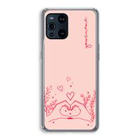 CaseCompany Love is in the air: Oppo Find X3 Transparant Hoesje