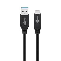 Goobay USB 3.1 GEN 2 (USB 3.0) USB-C (M) naar USB-A (M) kabel - 10Gbit/s - Bis zu 60W - USB-Adapter - OTG-Kabel - USB-C (M) auf USB-A (M) Adapter - 0.5m - 10Gbit/s - GEN 2 - schwarz