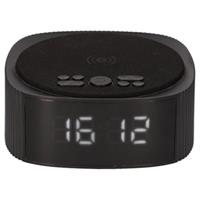 Ksix Alarm Clock 3 met Draadloze Oplader en Radio - 10W - Zwart