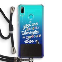 CaseCompany Right Place: Huawei P Smart (2019) Transparant Hoesje met koord