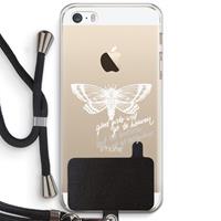 CaseCompany Good or bad: iPhone 5 / 5S / SE Transparant Hoesje met koord