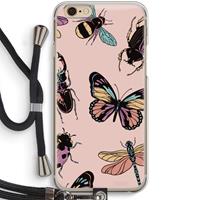 CaseCompany Tiny Bugs: iPhone 6 / 6S Transparant Hoesje met koord