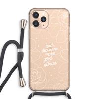 CaseCompany Good stories: iPhone 11 Pro Max Transparant Hoesje met koord