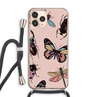 CaseCompany Tiny Bugs: iPhone 11 Pro Max Transparant Hoesje met koord