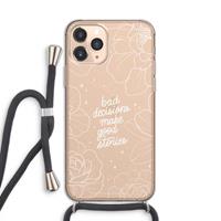 CaseCompany Good stories: iPhone 11 Pro Transparant Hoesje met koord