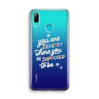 CaseCompany Right Place: Huawei P Smart (2019) Transparant Hoesje