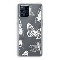 CaseCompany Tiny Bugs: Oppo Find X3 Transparant Hoesje