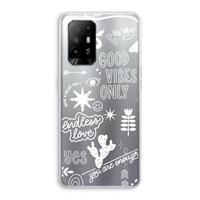 CaseCompany Good vibes: Oppo A95 5G Transparant Hoesje
