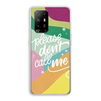 CaseCompany Don't call: Oppo A95 5G Transparant Hoesje