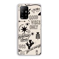CaseCompany Good vibes: Oppo A95 5G Transparant Hoesje