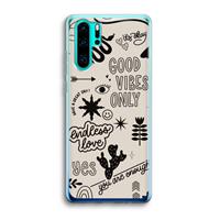 CaseCompany Good vibes: Huawei P30 Pro Transparant Hoesje