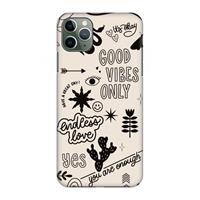 CaseCompany Good vibes: Volledig geprint iPhone 11 Pro Max Hoesje