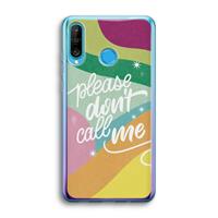 CaseCompany Don't call: Huawei P30 Lite Transparant Hoesje