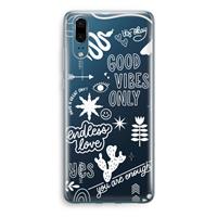 CaseCompany Good vibes: Huawei P20 Transparant Hoesje
