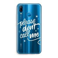 CaseCompany Don't call: Huawei P20 Lite Transparant Hoesje