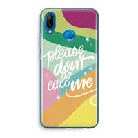 CaseCompany Don't call: Huawei P20 Lite Transparant Hoesje