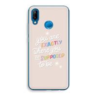 CaseCompany Right Place: Huawei P20 Lite Transparant Hoesje