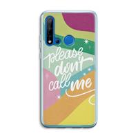 CaseCompany Don't call: Huawei P20 Lite (2019) Transparant Hoesje