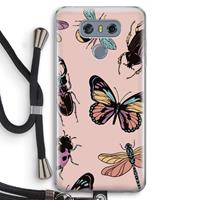 CaseCompany Tiny Bugs: LG G6 Transparant Hoesje met koord