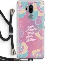 CaseCompany Good stories: LG G7 Thinq Transparant Hoesje met koord