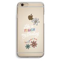 CaseCompany Tough Life: iPhone 6 / 6S Transparant Hoesje