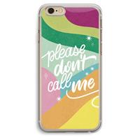 CaseCompany Don't call: iPhone 6 Plus / 6S Plus Transparant Hoesje