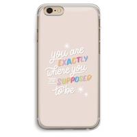 CaseCompany Right Place: iPhone 6 Plus / 6S Plus Transparant Hoesje