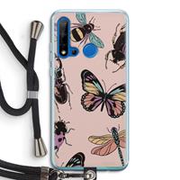 CaseCompany Tiny Bugs: Huawei P20 Lite (2019) Transparant Hoesje met koord