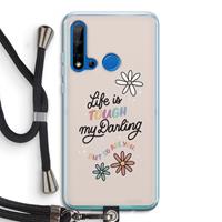 CaseCompany Tough Life: Huawei P20 Lite (2019) Transparant Hoesje met koord