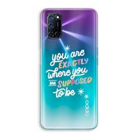 CaseCompany Right Place: Oppo A92 Transparant Hoesje