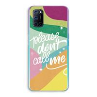 CaseCompany Don't call: Oppo A92 Transparant Hoesje