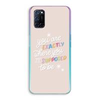 CaseCompany Right Place: Oppo A92 Transparant Hoesje
