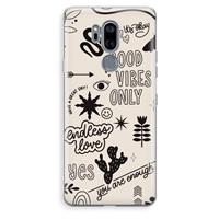 CaseCompany Good vibes: LG G7 Thinq Transparant Hoesje