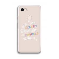 CaseCompany Right Place: Google Pixel 3 Transparant Hoesje