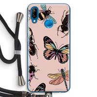 CaseCompany Tiny Bugs: Huawei P20 Lite Transparant Hoesje met koord