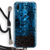 CaseCompany Vexx Black Mixtape: Huawei P20 Lite Transparant Hoesje met koord