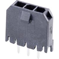 Molex 436500327 Micro-Fit 3.0 Vertical Header, 3.00mm Pitch, Single Row, 3 Circuits, with PCB Polarizing Peg, Tin, Glow-W