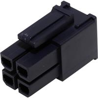 Molex 1700010104 Mega-Fit Receptacle Housing, Dual Row, 4 Circuit, Glow-Wire Capable, Bag