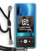 CaseCompany Music Player: Huawei P20 Lite (2019) Transparant Hoesje met koord