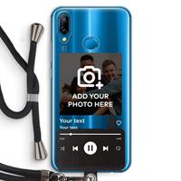 CaseCompany Music Player: Huawei P20 Lite Transparant Hoesje met koord