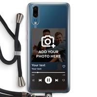 CaseCompany Music Player: Huawei P20 Transparant Hoesje met koord