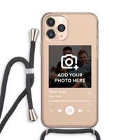 CaseCompany Music Player: iPhone 11 Pro Transparant Hoesje met koord