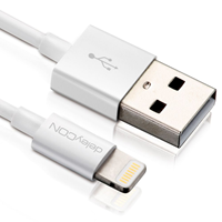 DeleyCON Lightning-USB Kabel 50cm, weiss - Apple MFI zertifiziert und lizenziert